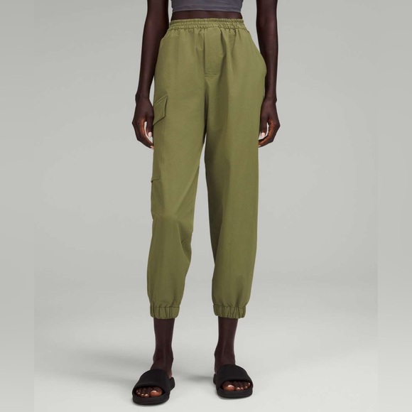 Lululemon lab High-Rise Cuffed Trouser 26" in Bronze Green Size 8 - Picture 3 of 8